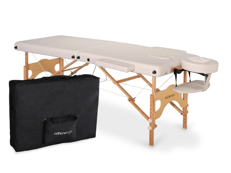 Profesionalus masažo stalas Aura, mėlynos arba baltos spalvos