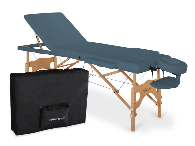 Profesionalus masažo stalas Eden, mėlynos spalvos