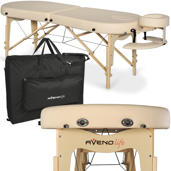 Profesionalus masažo stalas Elza Soft, smėlio spalvos