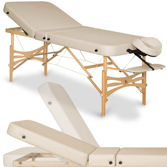 Profesionalus masažo stalas Gallo plius, smėlio spalvos